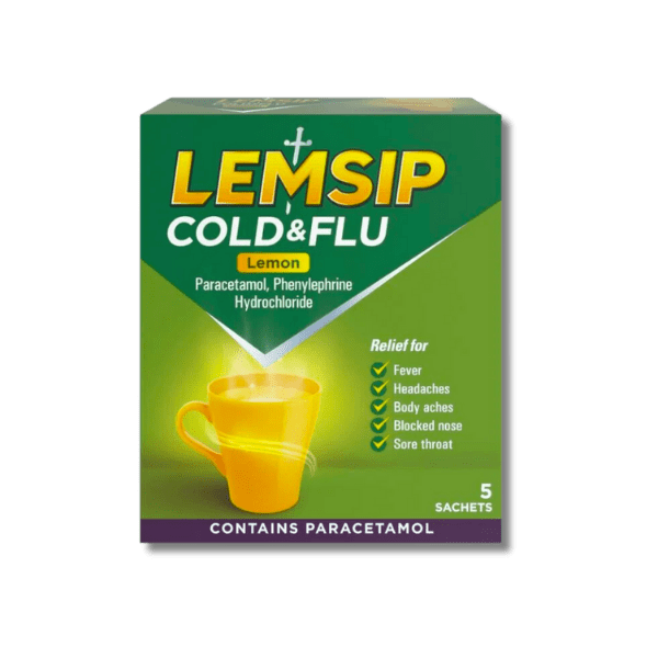 Lemsip Cold & Flu Lemon 5 Sachets