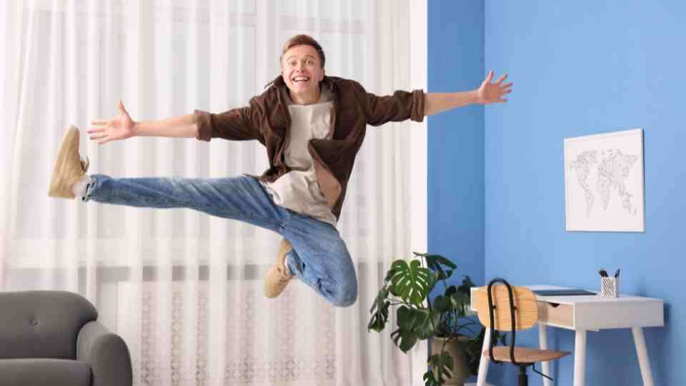 Happy man as a result of using ED tablets